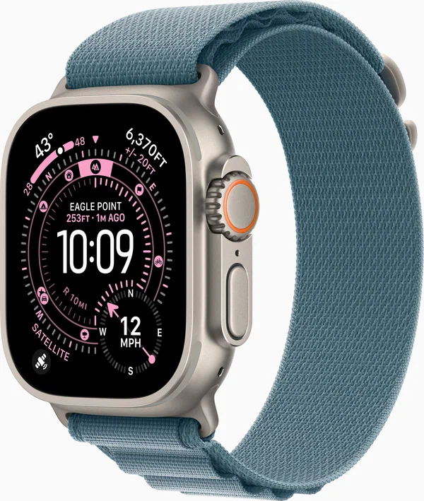 Умные часы Apple Watch Series Ultra 3, 49 мм, GPS+Cellular, Natural/Light Blue Alpine Loop M
