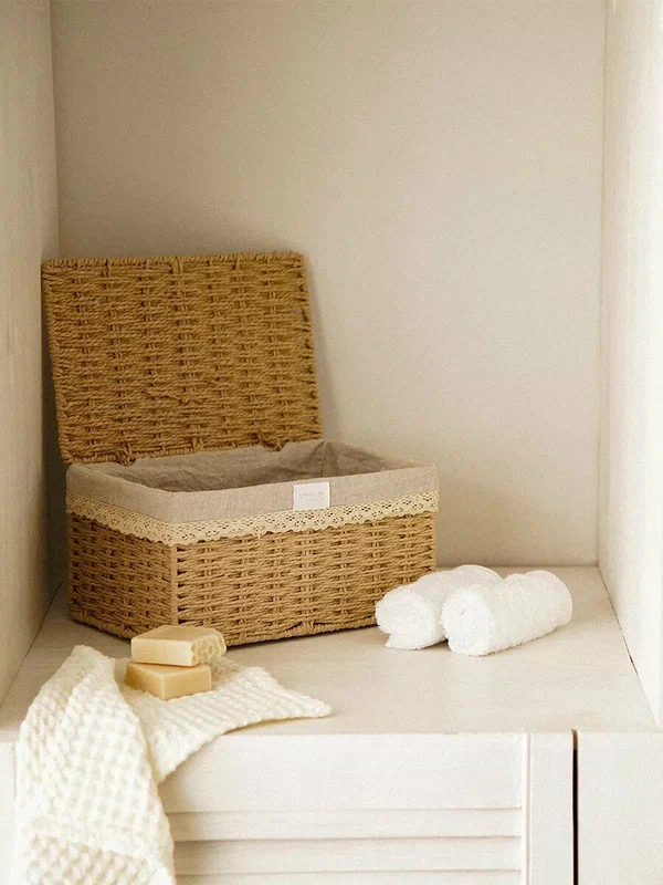 Корзина для хранения SL Home, плетёная, ручной работы, 30×20×15,5 см