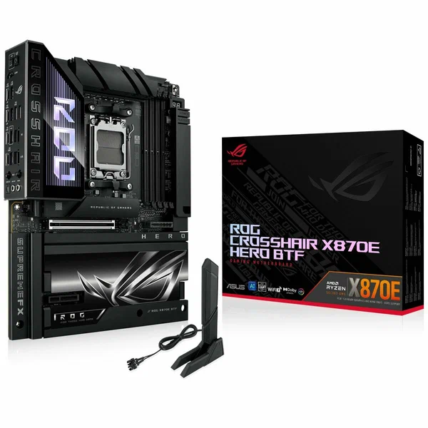 Материнская плата ASUS ROG CROSSHAIR X870E HERO BTF, AM5, AMD X870E, ATX, RTL (90MB1MX0-M0EAY0)