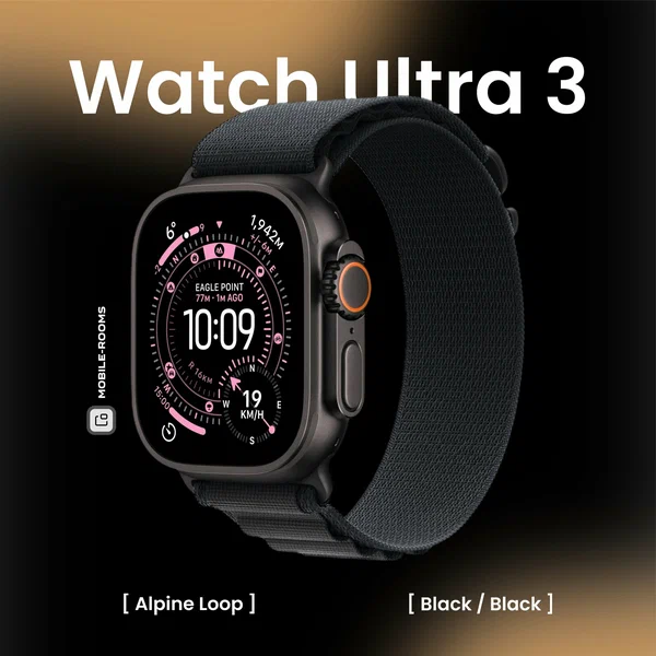 Смарт-часы Apple Watch Ultra 3 49mm Black Titanium Case with Black Alpine Loop M