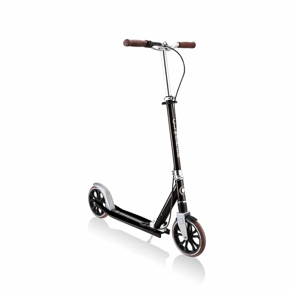 Подростковый Самокат "Globber NL 205 Deluxe", до 100кг, складной, ручной тормоз - Gloss Black