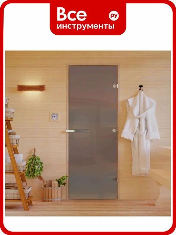 Дверь для бани DoorWood Бронза матовая, 2000х700 мм УТ-00011513