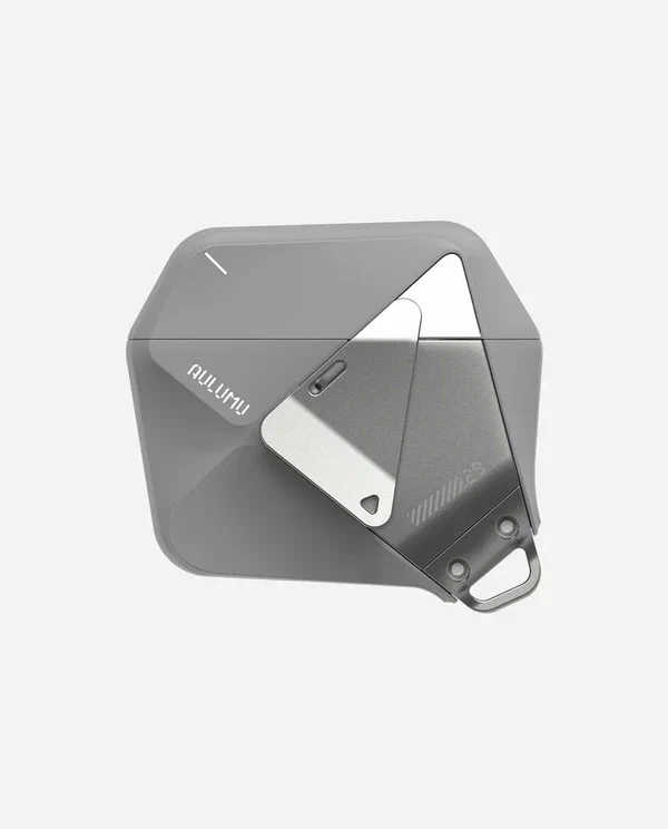 Чехол Aulumu A29 геометрической формы для AirPods 4, серый