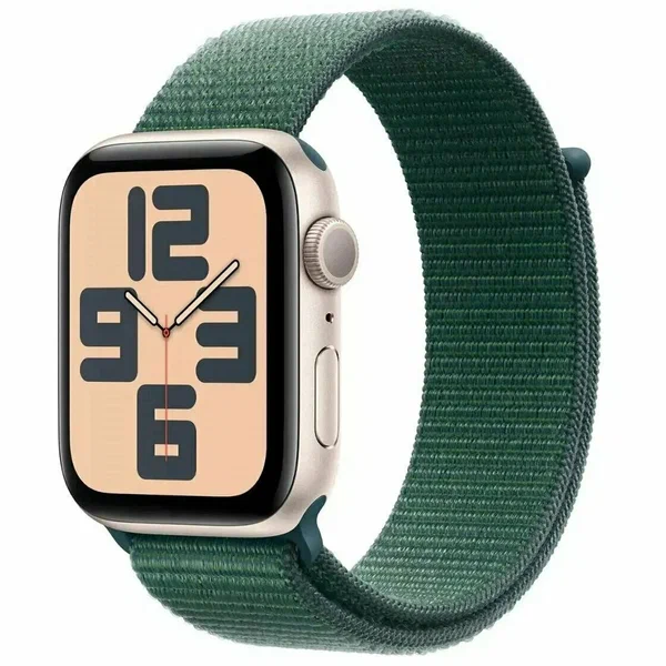 Умные часы Apple Watch Series SE 2024 40 мм Aluminium Case GPS, Starlight/Lake Green Sport Loop