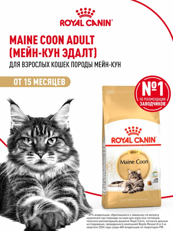 Сухой корм для кошек Royal Canin Adult для породы мейн кун, 4 кг