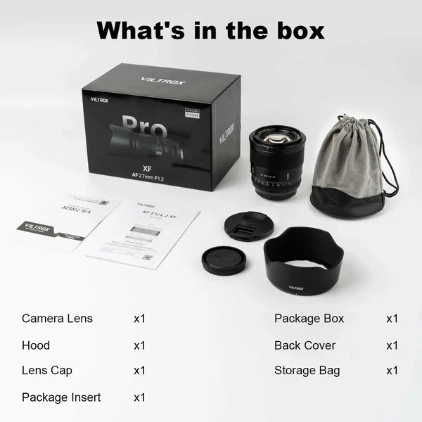 VILTROX 27mm F1.2 объектив Fuji XF для Fujifilm