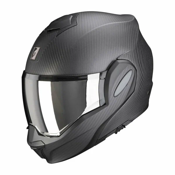 Мотошлем модуляр Scorpion Exo-Tech Evo Solid Карбоновый Черный матовый Размер L (58/59)