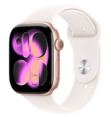 Часы Apple Watch Series 11 46mm Rose Gold Aluminum Case with Light Blush Sport Band (GPS) (размер S/M)