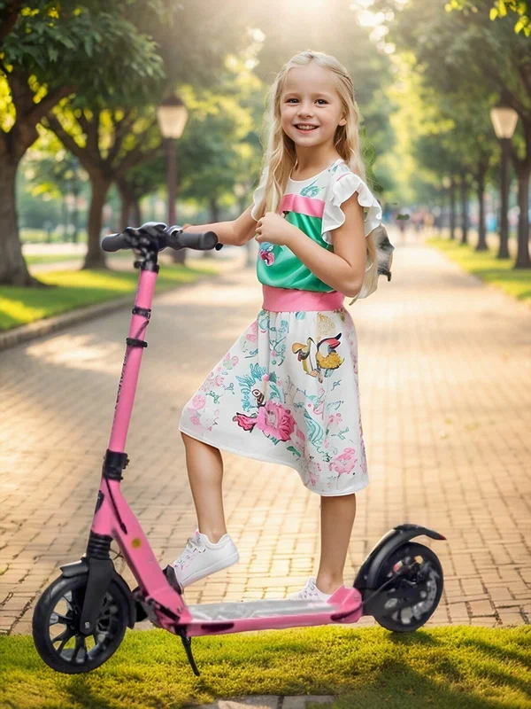 Самокат Urban Scooter Disc Lady Rose, (2025), с дисковым тормозом, складной, городской, двухколесный