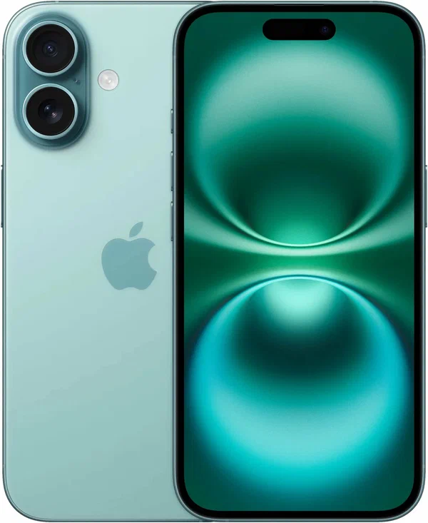Смартфон Apple iPhone 16 128 Gb Dual: eSIM, teal (зеленый) IOS