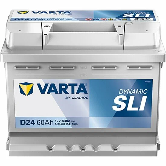 Аккумулятор Varta Dynamic SLI 560 408 054 D24, 242x175x190, обратная полярность, 60 Ач
