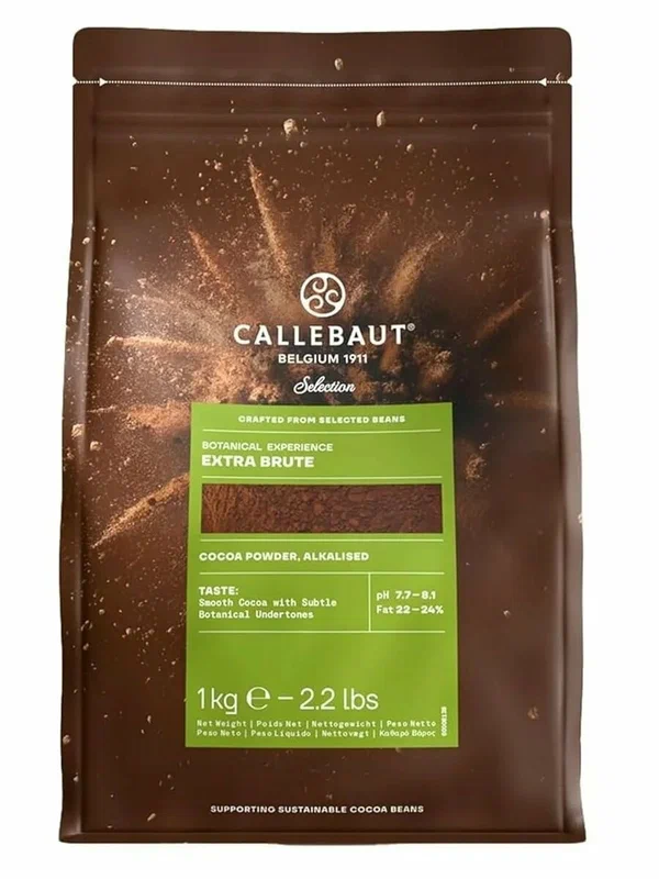 Какао Callebaut Botanical Extra Brute, алкализованное, порошок, 1 кг