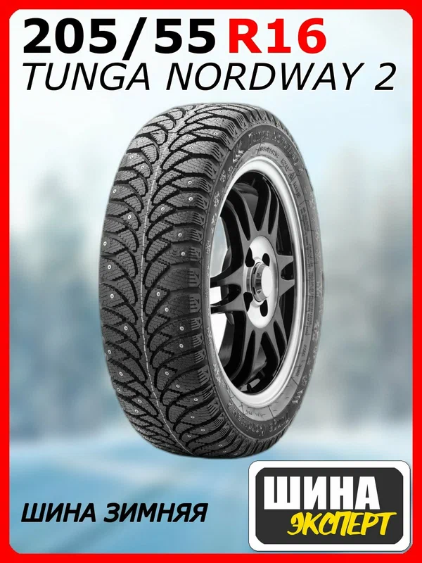 Шина зимняя шипованная TUNGA 205/55/16 Q 94 NORDWAY 2 Ш. для легковых автомобилей 1325893843