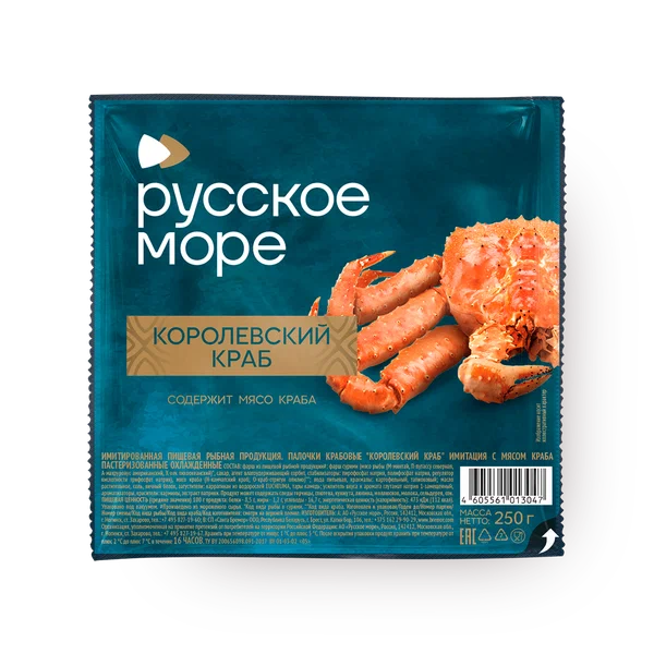 Крабовые палочки Королевский краб «Русское море» с мясом краба