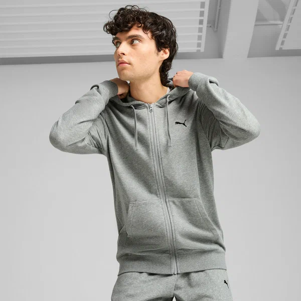 Толстовка PUMA/68259001/ESS Full-Zip Hoodie FL/черный/XL