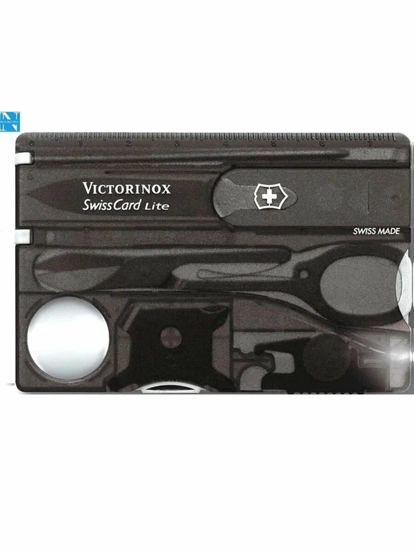 Швейцарская карточка VICTORINOX SwissCard Lite 0.7333. T3, 13 функций, полупрозрачная чёрная