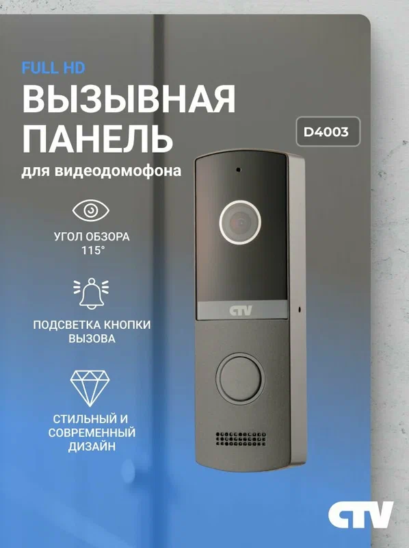Вызывная панель видеодомофона CTV-D4003NG для улицы, графит
