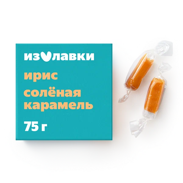 Ирис сливочный "Из Лавки" с соленой карамелью из 33% натуральных сливок, 75 г