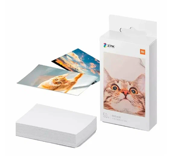 Бумага Xiaomi 50х76мм Mi Portable Photo Printer Paper, 50 л, 60 мм, белый