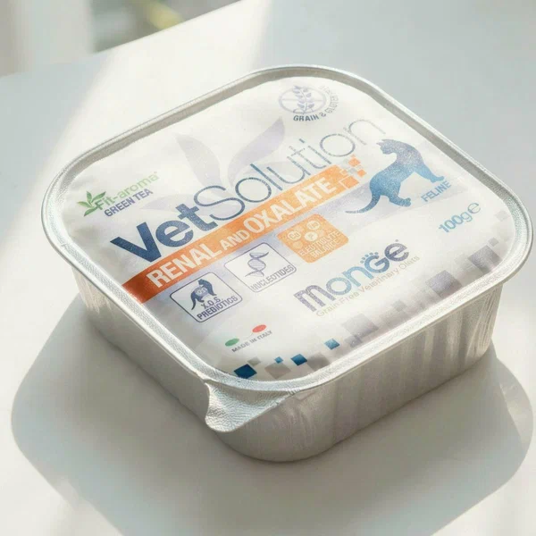 Влажный корм для кошек Mong Vet Solution Cat Renal and Oxalate, ламистер 6 х 100 г