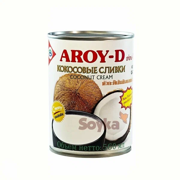 Кокосовый крем для готовки "AROY-D" , 560 мл, ж/б (растительные жиры 20-22%)