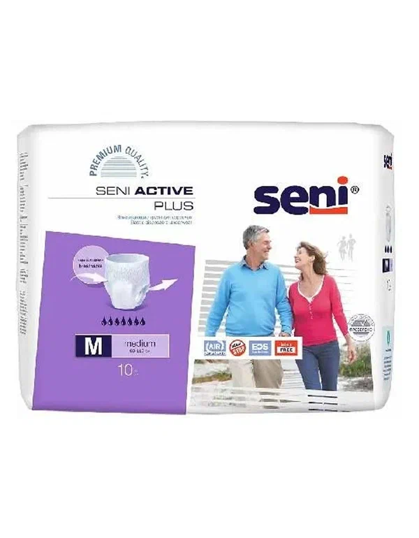Seni Active Plus, трусы впитывающие, размер (М), 7 капель, 10 шт.