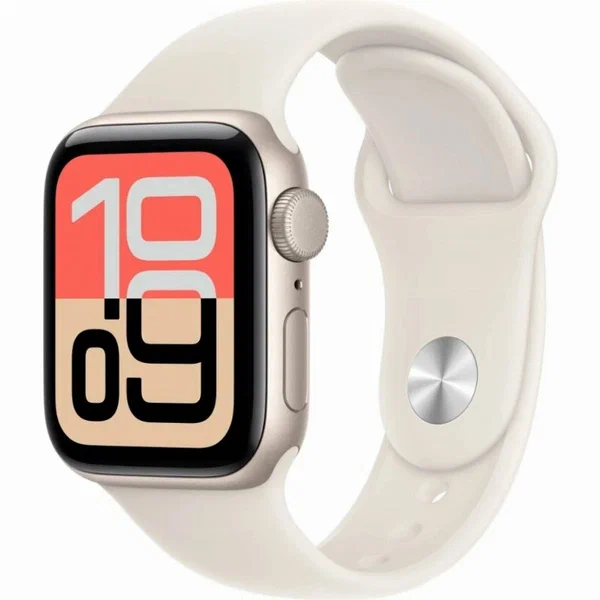 Apple Watch SE 3 40mm Starlight Aluminum Case with Starlight Sport Band (S/M)