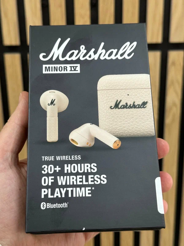 Наушники Marshall Minor IV беспроводные TWS, Bluetooth-наушники, (Cream) кремовые
