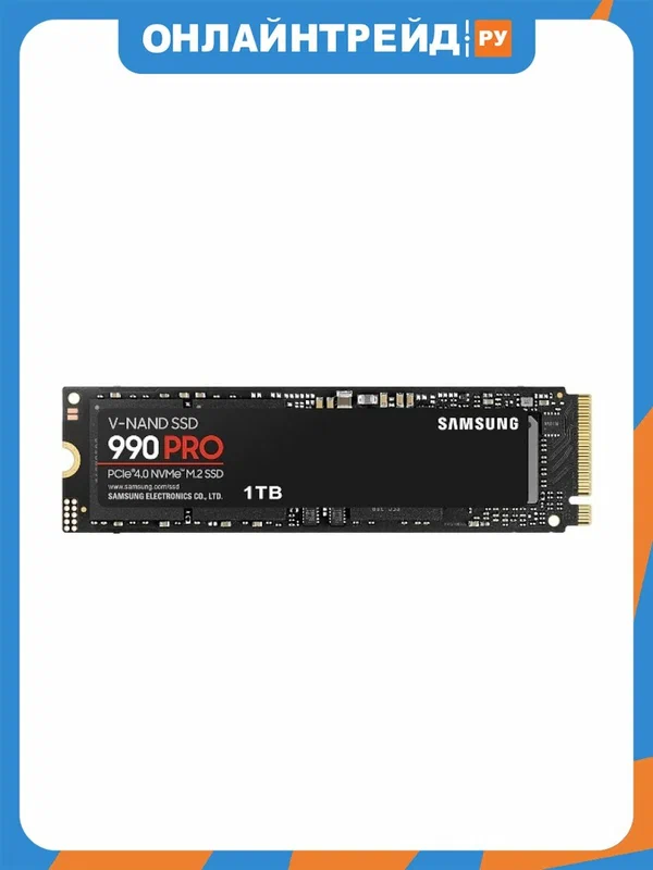 SSD диск Samsung 990 PRO, 1000GB, M.2 2280, PCIe 4.0 x4 (MZ-V9P1T0BW)