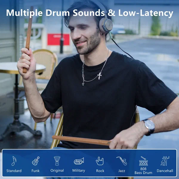Интерактивные электронные Bluetooth барабанные палочки Aeroband PocketDrum 2 Plus c датчиками для игры ногами