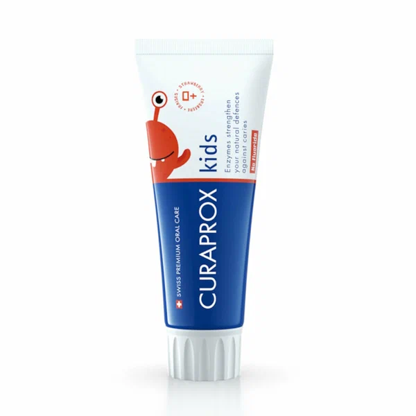 Зубная паста Curaprox Kids Zero, Клубничные Каракули, 60 мл.