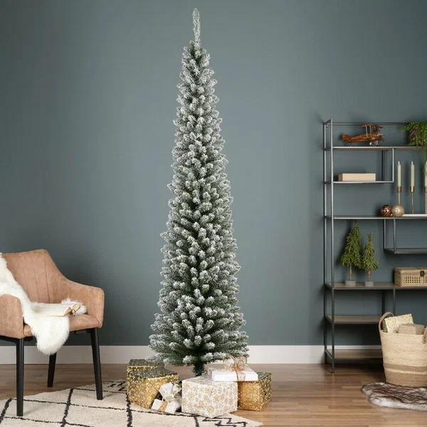 Искусственная елка Пенсил Пайн заснеженная 180 cм, ПВХ, Winter Deco, 4060119