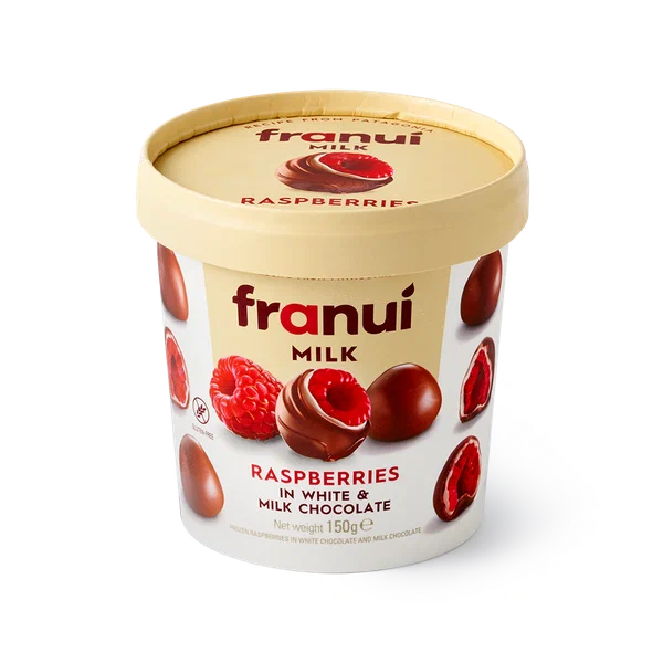 Конфеты Franui "Малина в шоколаде", замороженные, в картонном стакане, 150 г