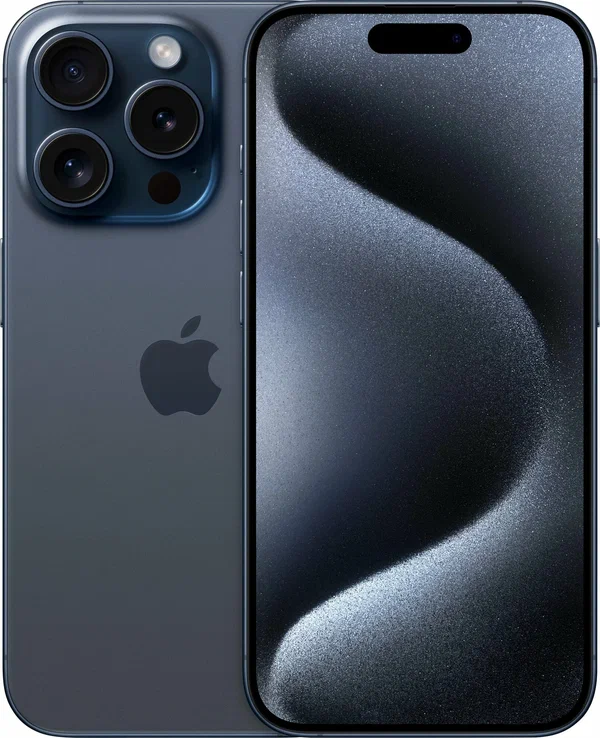Смартфон Apple iPhone 15 Pro 128 ГБ, Dual: nano SIM + eSIM, Blue Titanium, синий титан