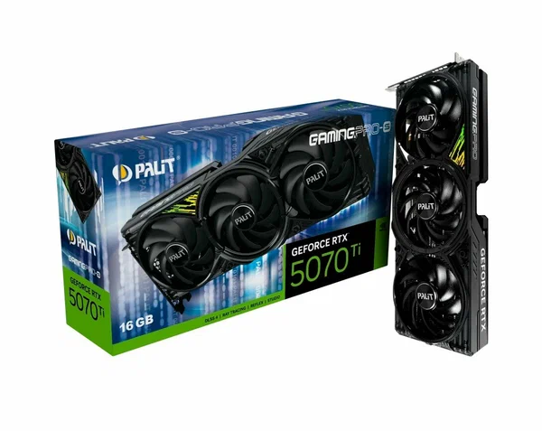 Видеокарта Palit GeForce RTX 5070 Ti GamingPro-S 16GB (NE7507T019T2-GB2031U)