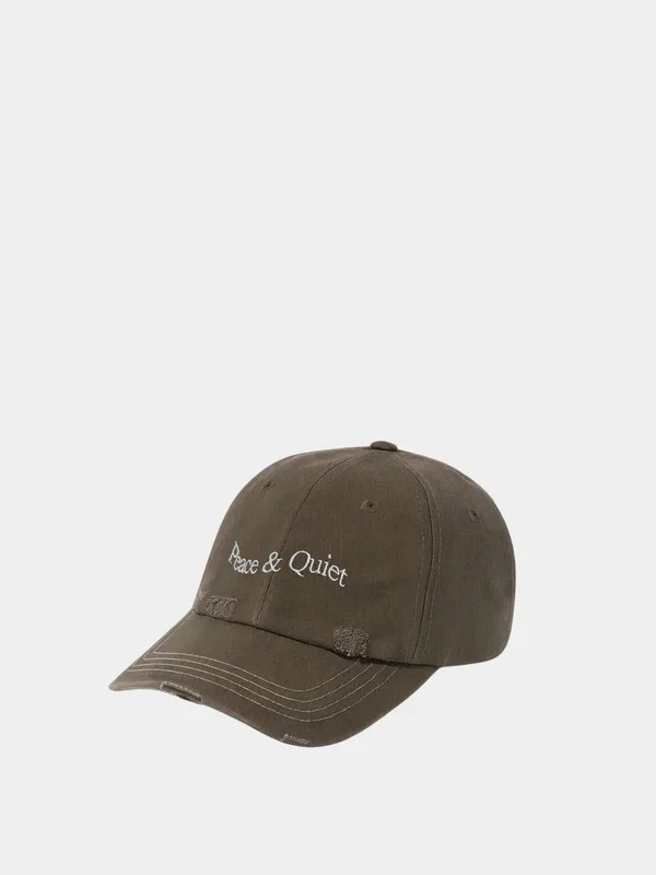 Кепка MUSEUM OF PEACE & QUIET WORDMARK REVERSE STITCHED Brown, Шоколадный, One size