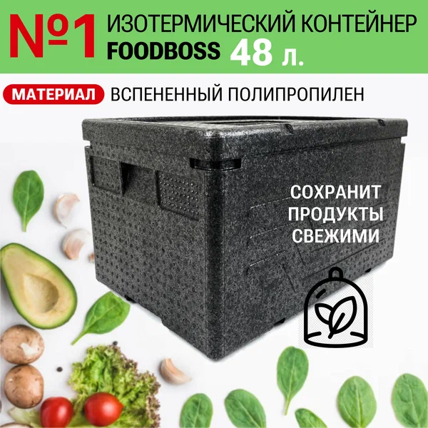 Термобокс, термоконтейнер FoodВoss PRO 48 л, сумка-холодильник