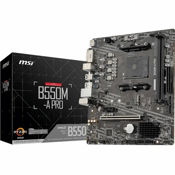 Материнская плата MSI B550M-A Pro, microATX, поддержка SLI, с 2 разъемами M.2