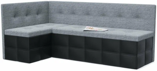 Artum Диван кухонный угловой Домино со спальным местом левый Kombi grey