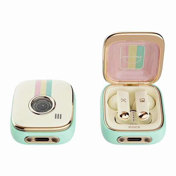 Беспроводные наушники ROCK Retro Style TWS Earphone Camera