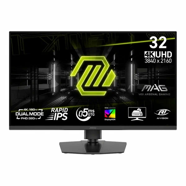 Монитор 31.5" MSI MAG 322URDF E16 Rapid IPS, 3840x2160/1920x1080, 160Hz/320Hz, 0,5ms, 400сd/m, 1000:1, HDR10 | 2xHDMI(2.1), DP(1.4a), 2xUSB2.0 | HAS, Swivel, InPSU, Vesa 100, Black