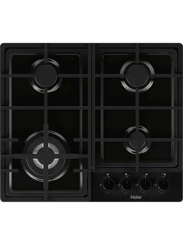 Газовая варочная панель Haier "Домино" HHQ-M64CTB, нержавеющая сталь, 4 конфорки