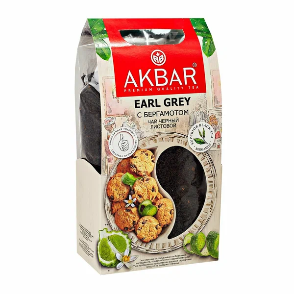 Чай Akbar черный листовой с добавкой бергамота Earl Grey в корзинке, 500 гр