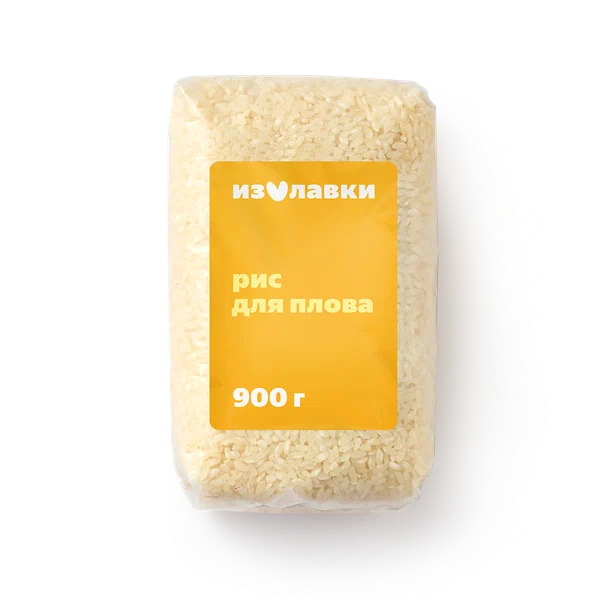 Крупа рисовая для плова "Из Лавки", шлифованная, промасленная, 900 грамм