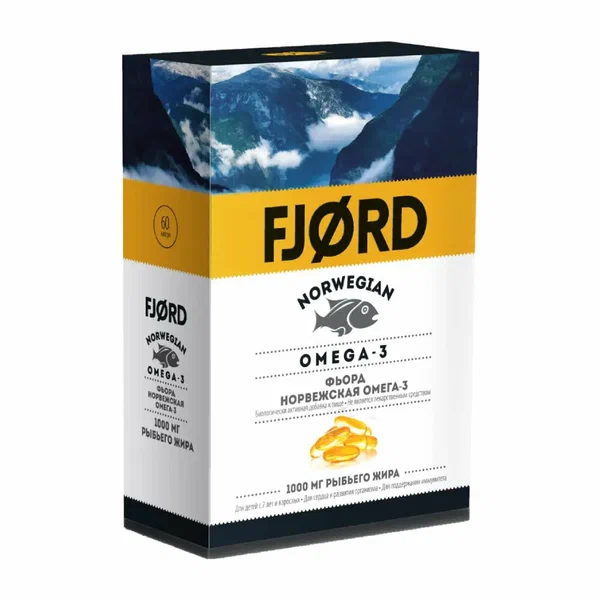 Fjord Norwegian Omega-3 / Фьорд Норвежская Омега-3 капсулы по 87 г 60 шт