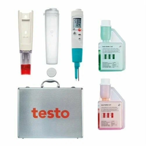 Стартовый комплект Testo 206-pH2 для полутвердых и вязких веществ - карманный pH-метр с принадлежностями