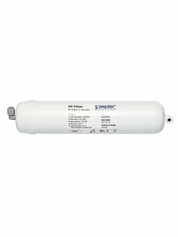 Фильтр Zepter WT-100-74, для Aqueena Pro, полипропиленовый, угольная фильтрация, 1 мкм