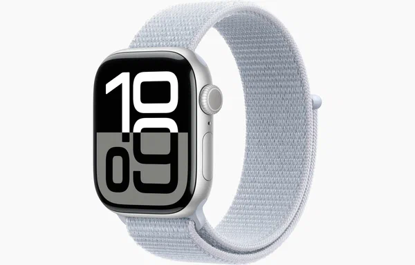 Умные часы Apple Watch Series 10 46 мм GPS, One Size Silver Aluminum Case, Blue Cloud Sport Loop