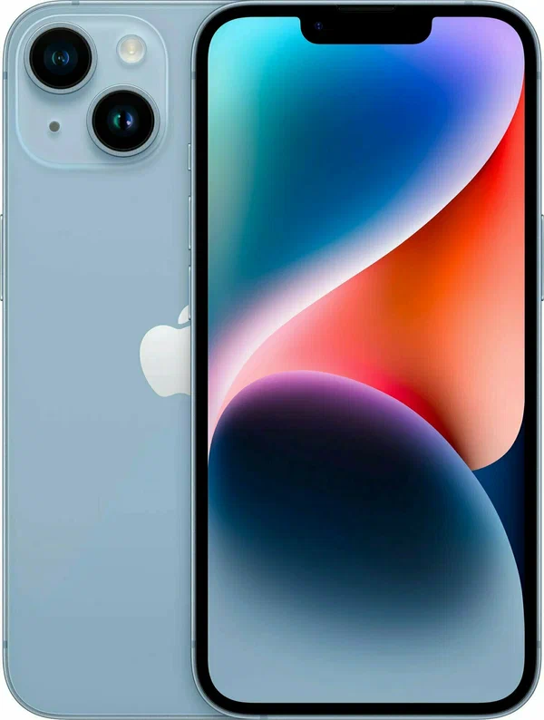 Смартфон Apple iPhone 14 128 ГБ, Dual: nano SIM + eSIM, Blue синий