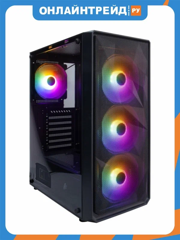 Корпус 1STPLAYER FD3, черный (FD3-BK-4F1)